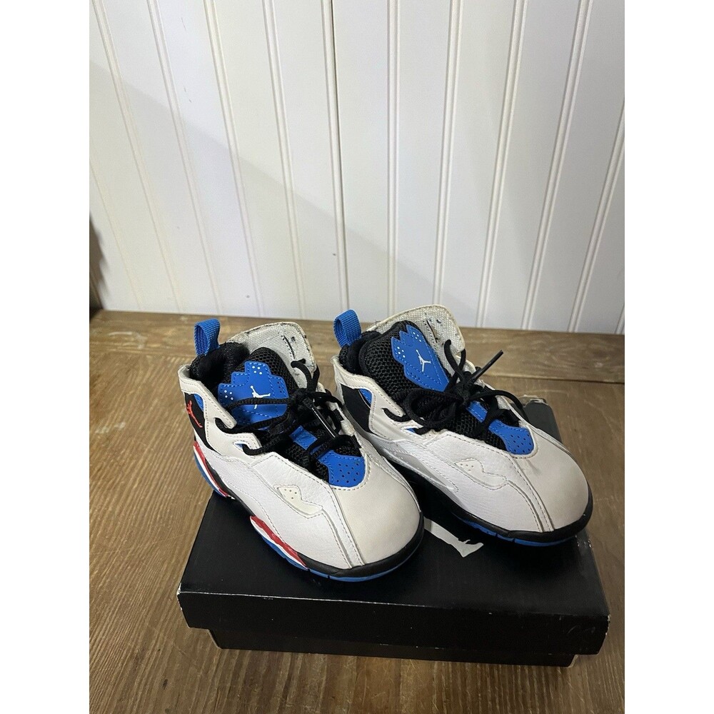 Jordan True Flight BT Size 8C White /Red PHT / Black 343797 164
